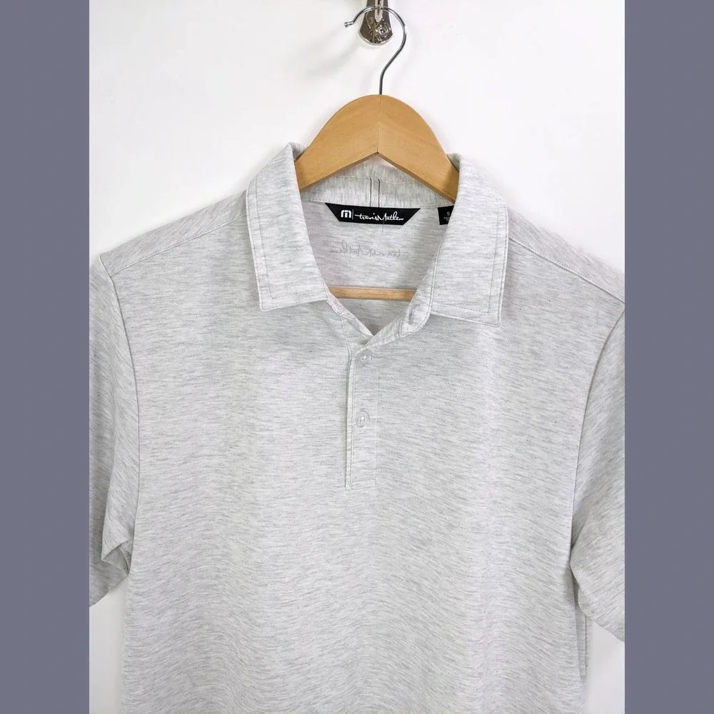 Travis Mathew Size S Men's Polo In Light Gray - Picture 3 of 8